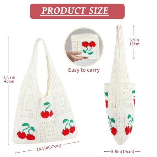 Bolsa de malla de crochet para playa para mujer miniatura 7