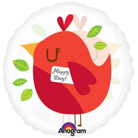 Oiseau Happy Day rouge pour embellir vos fêtes de jardin