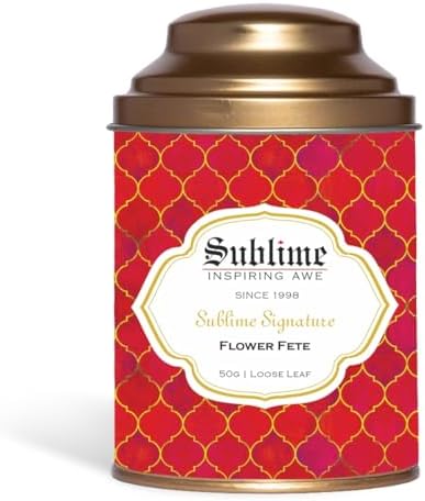 Sublime Flower Fete – A Sublime Signature Loose Leaf Premium Tea - 50g, Pack of 1 | Boosts Immunity and Gut Health, Great For Skin and Hair