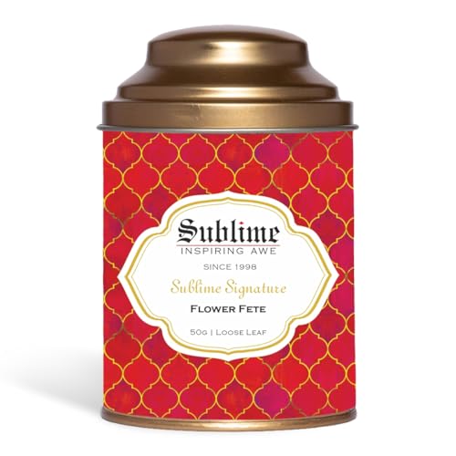 Sublime Flower Fete – A Sublime Signature Loose Leaf Premium Tea - 50g, Pack of 1 | Boosts Immunity and Gut Health, Great For Skin and Hair