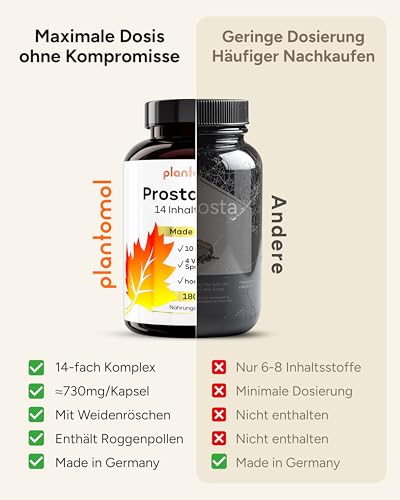 90 PROSTA PLUS Kapseln - 14fach Prosta Komplex Kapseln - plantomol® – Ansicht 6