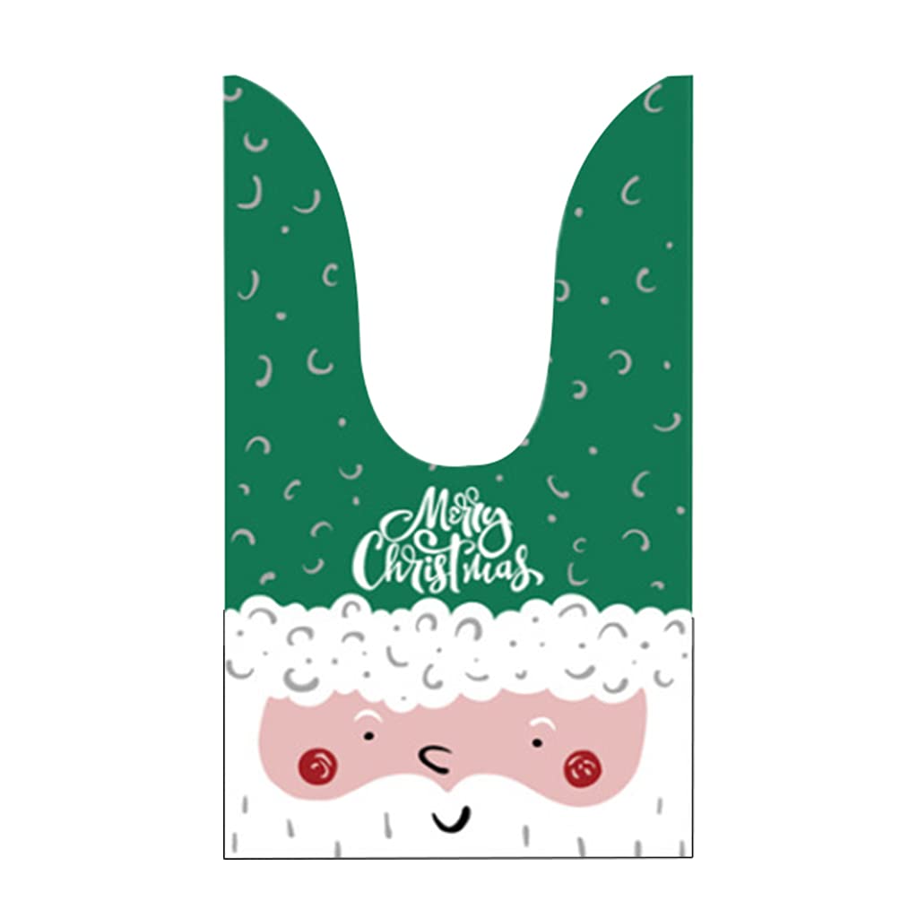 Buxuaaaa D 100Pack Holiday Candy Gift Bags Cute Long Ear Bags Cookie Candies Storage Pouch Bag