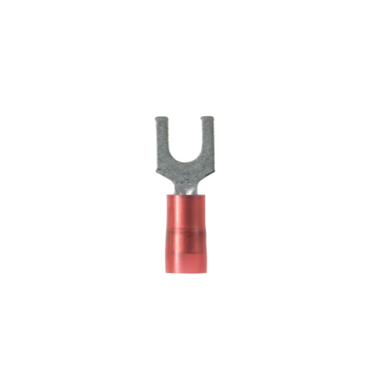 Panduit PN14-6FN-M Fork Terminal, 16 - 14 AWG, #6 Stud Size, Narrow Tongue, Nylon Insulated