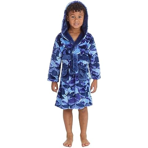 Metzuyan Boys Hooded Shark Dressing Gown Cover