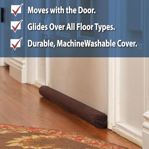 Image of Door Bottom Sealing Strip Guard for Home | Door Stoppers | Door Seal | Door Closers | Sound-Proof Reduce Noise Energy Saving Weather Stripping |Outdoor Waterproof - Brown,(Pack of 1)