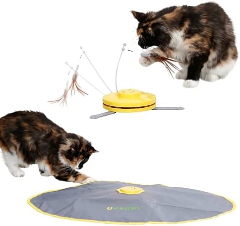 Kerbl 2-in-1 Catch The Tail Feather Cat Toy, 70 x 53 x 5 cm