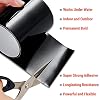 CANOPUS Patch and Seal Tape, Waterproof Tape for Indoor & Outdoor Use, Heavy Duty Thick Rubberized Repair Tape, Fix Leaks on Hoses, Pipes, Gutters, Roofs, Boats, Pools, 4 x 5' Black