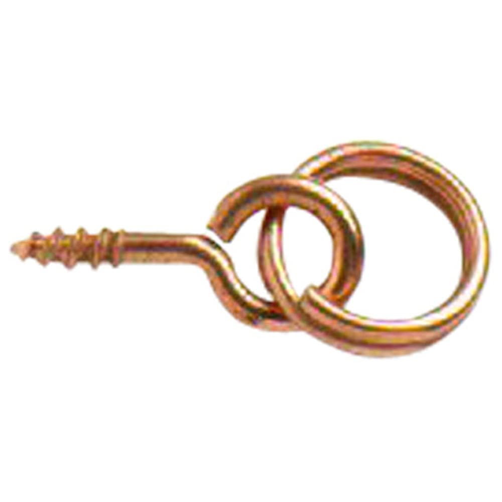 Merriway Brown Bh04794 (4 Pcs) Picture Frame Mirror Screw Ring, Medium Brass Plated - Pack Of 4 Pieces