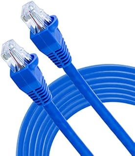 GE Cat6 Ethernet Cable, 7ft Ethernet Cable, Up to 1Gbps, Rated 250 Mhz, UTP, for High Speed Internet Devices, Streaming Devices, Routers, RJ45 Connectors, for Home or Office, Blue, 33757