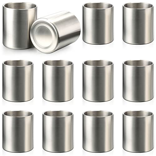 Mimorou 12 Pieces Insulated Whiskey Glass Stainless Steel Bourbon Glasses 10 Oz Double Wall Tumbler Unbreakable Old Fashioned Glass For Men, Husband, Father, Whiskey Lover #TOP15