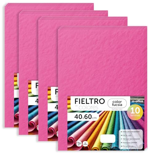 m-office Bastelfilz für DIY-Projekte, Filzplatten in bunten Farben, Weich und Flexibel, Material für Nähen und Patchwork Stoffe… – Ansicht 1