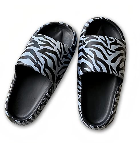 AuraGlor Cloud Pillow Slippers for Women and Men Non-Slip Quick Drying Soft Cute Retro Animal Cushioned Thick Sole Lightweight Cow Leopard Bear Print Shower Bathroom Slides Sandals Indoor Outdoor