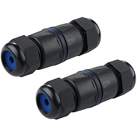 Tedgetal Waterproof RJ45 Connector 2 Pack IP68 Cat6/Cat5E/Cat5 Coupler Shielded for Outdoor Ethernet LAN Cable Extender Female to Female Cover