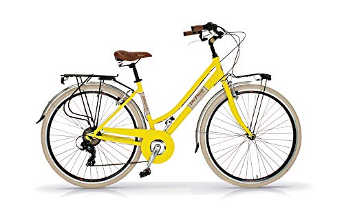 Via Veneto Retro-Fahrrad, Aluminium, Damenrad, von AIRBICI - gelb