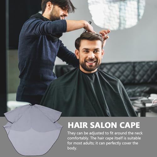 Capa de peluquería con mangas gris ajustable para barbería miniatura 4