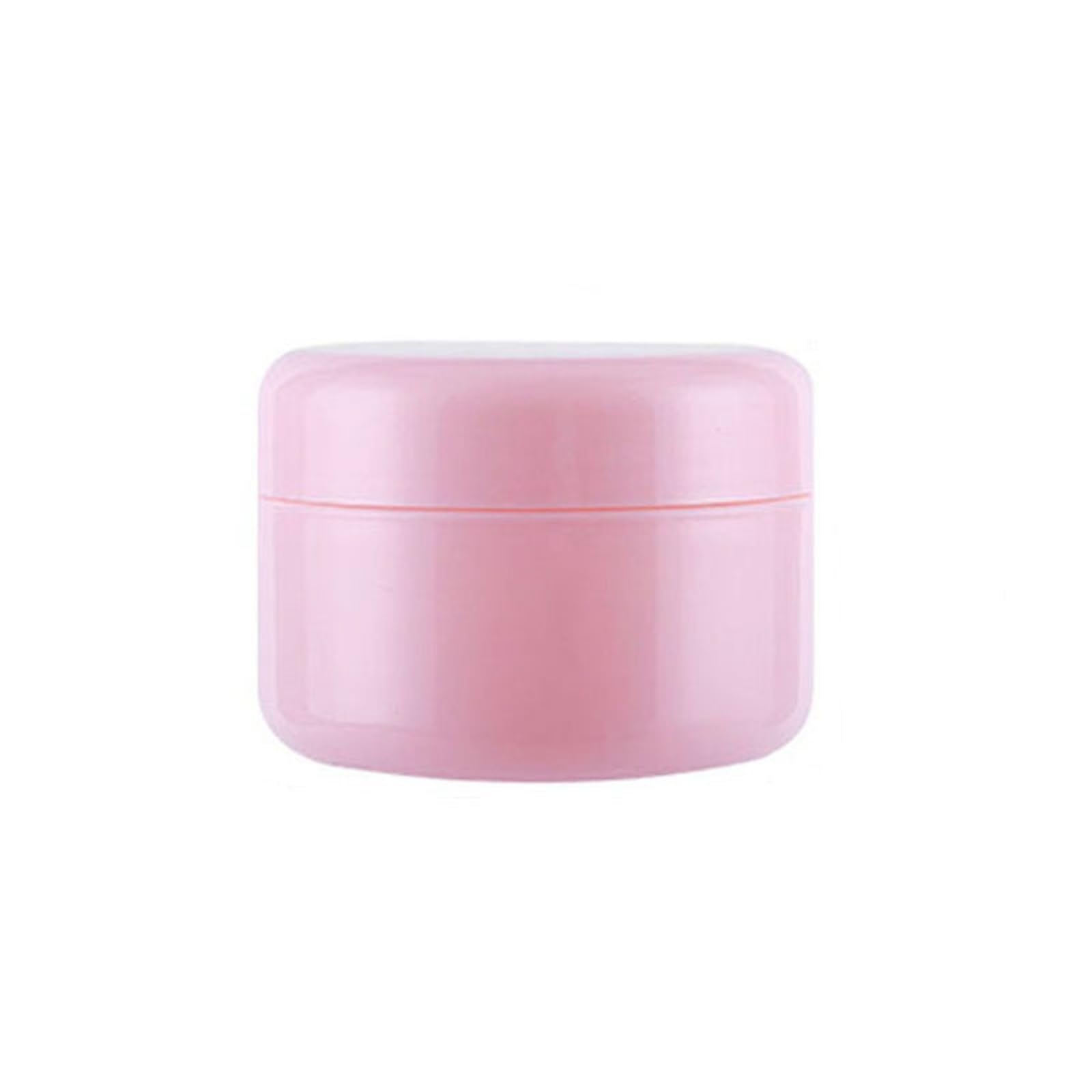 Botes Viaje Botellas rellenables de plástico Rosa, vacías, for Maquillaje, Viaje, Crema Facial, loción, cosméticos.(Pink Color,10g (ml) 32mmX 24mm)