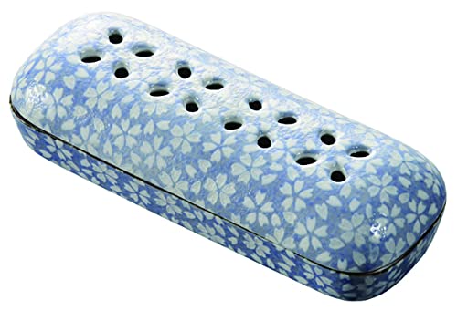 京仏壇はやし 仏具 線香 横 置き 香炉 『有田焼 花ぞの (小) 寝かせる線香皿』 オリジナルクロスセット (7) 桜小紋