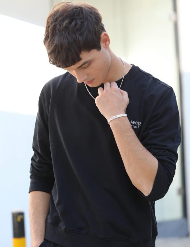 Miniatura 5 de 925 Sterling Silver Cuban Bracelets 58mm Silver Bracelets for women Cuban Link Bracelet for men 6.5-9 Inches