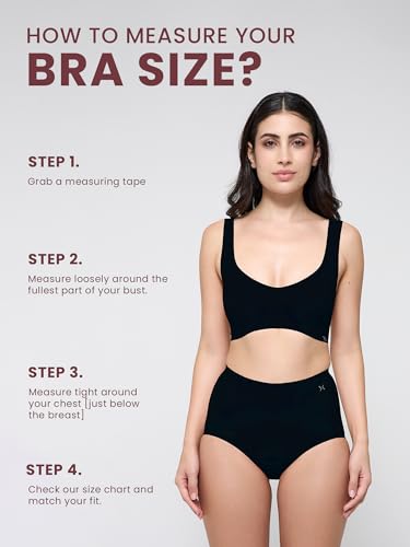 Image of Krvvy Ultrasoft Bralette | Wireless and Seamless Everyday Bra for Women | Full Coverage Slip-On Bralette with Removable Pads | Lightweight Comfort Fit