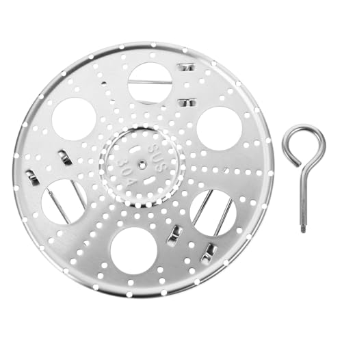 Luxshiny Rejilla de Vapor Redonda Inoxidable Olla Presión Soporte Multifuncional para Cocción al Vapor para Cocinar Huevos y Verduras Pequeño y Mediano Uso Doméstico y Profesional