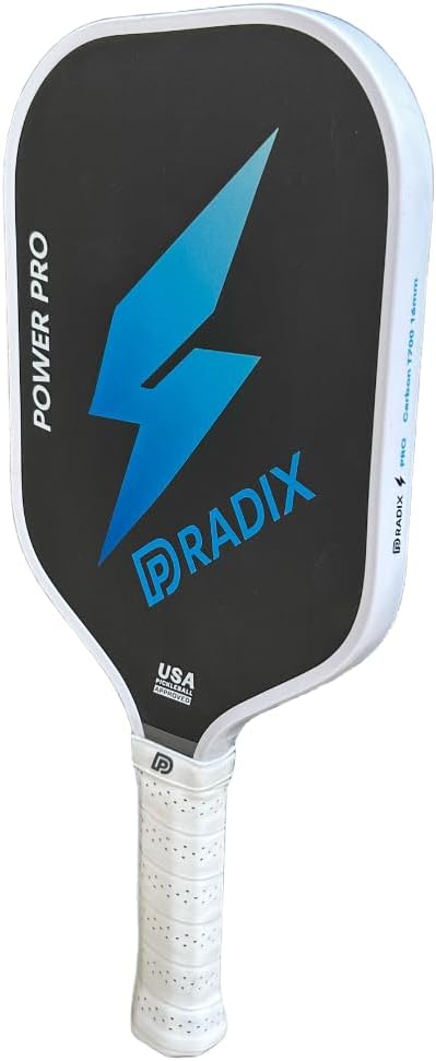 Power Pro DPradix Professional Pickleball Paddle, Carbon T700, 16 mm Honeycomb PP Core, Advanced Control and Precision, Ergonomic Handle, Pickleball Paddle, Unisex Adult