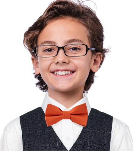 Image of Pre-Tied Adjustable Solid Tuxedo Bow Tie for Boys and Men