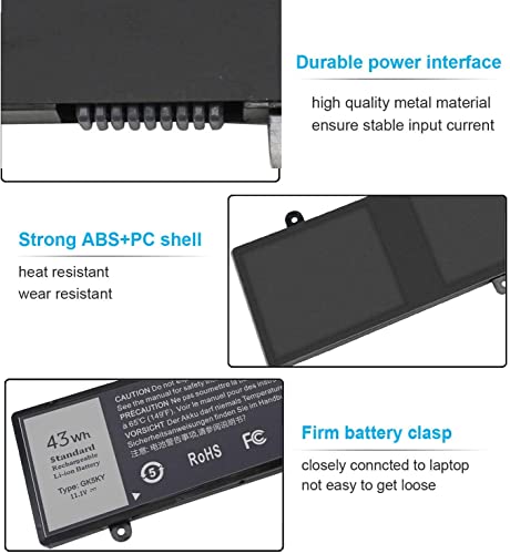 WISTAR GK5KY Laptop Battery for Dell Inspiron 13 7000 Series 7348 Battery - Image 5