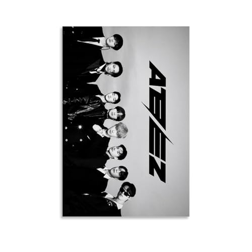 YAWRGJWRG ATEEZ - Póster decorativo de lienzo estético para decoración de pared,...
