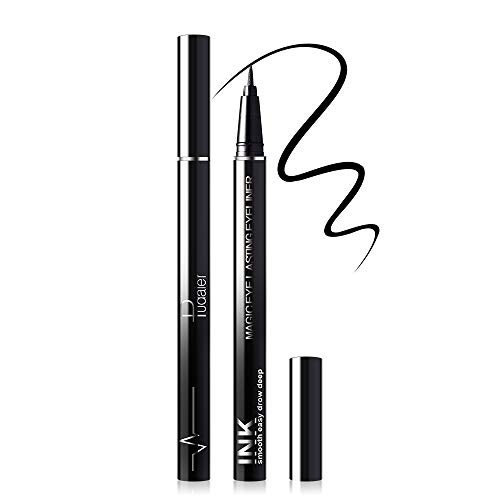 Liquid Eyeliner Pencil 2 Pcs Waterproof Quick Dry Smudge-proof Long-lasting Eyeliner Set, Black