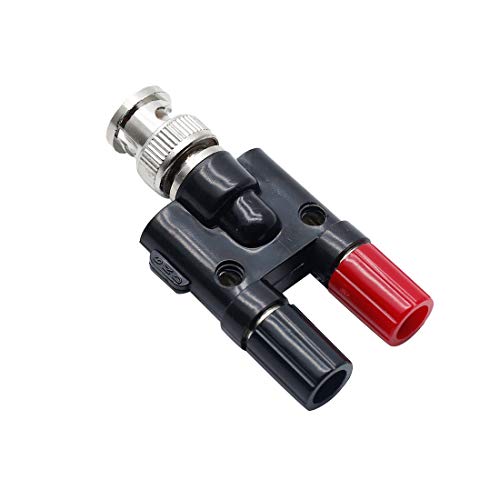 Adaptador BNC macho a doble banana hembra 4mm x5 miniatura 4
