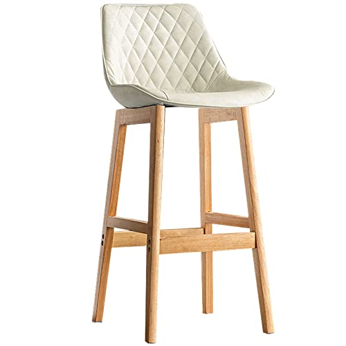 Taburetes de bar blancos con respaldo alto