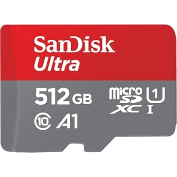 SanDisk Cartão de memória ultra microSDXC UHS-I de 512 GB com adaptador - até 150 MB/s, C10, U1, Full HD, A1, cartão MicroSD - SDSQUAC-512G-GN6MA [Nova versão]