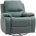 Produktbild HOMCOM Relaxsessel 135° neigbarer Liegesessel, drehbarer Fernsehsessel mit Fußstütze für Wohnzimmer Schlafzimmer, belastbar bis 150 kg Polyester Grün