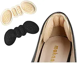 Par Palmilhas Para Sapatos de Salto Alto Almofadas de Calcanhar Autoadesivo Contra Dor e Bolhas (Bege)