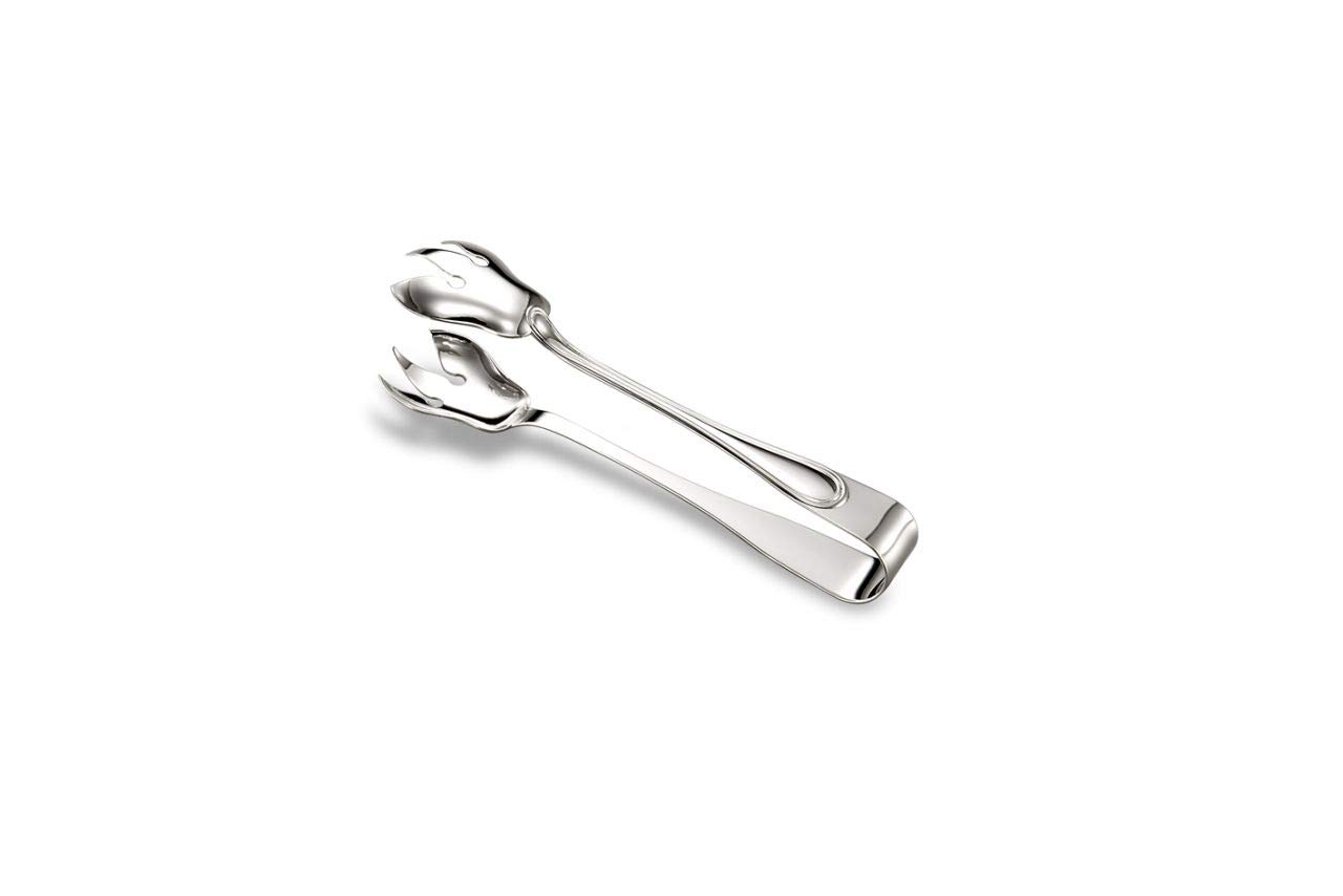 Varotto & Co. Pinza Ghiaccio in Sheffield Placcato Argento Stile Inglese 16,5x3,8 cm Ottone Argentato Made in Italy
