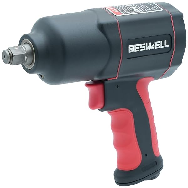 BESWELL 1/2-Inch Air Impact Wrench Kit, 1180 Ft-Lbs Max Torque Pneumatic Gun for Tire Change and Auto Repair, Includes 11pcs SAE & 3pcs Metric Deep Sockets with Case - AKP-01N by BESWELL - Image 2