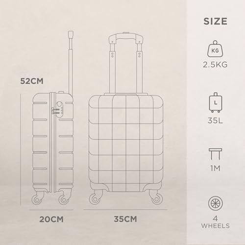 AVIO-Atlas-Cabin-Suitcase-52x35x20cm-Lightweight-Double-Wheel-Luggage-Bag-wCombi-Lock-3-Internal-Pockets-Telescopic-Handle-w-3-Heights-Durable-ABS-Hard-Shell-RyanAir-EasyJet-British-Airways