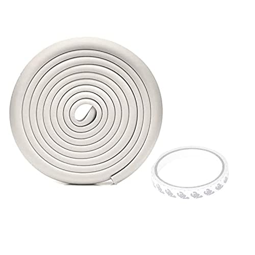 Image of Safe-O-Kid (5 Meter) Baby Proofing Edge Corner Guards with 3M Adhesive Tape, Extra Thick, Furniture Corner Cushion for Child Safety, Corner Protector for Baby, Edge Guard Strips, BPA Free, Grey