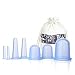 Facial Cupping Set Silicone Cupping Therapy Sets 7Pcs Anti-Cellulite Cup Vacuum Suction Massage Cups with Velvet Pouch for Muscle,Nerve,Joint Pain Relief and Cellulite Blaster Massage