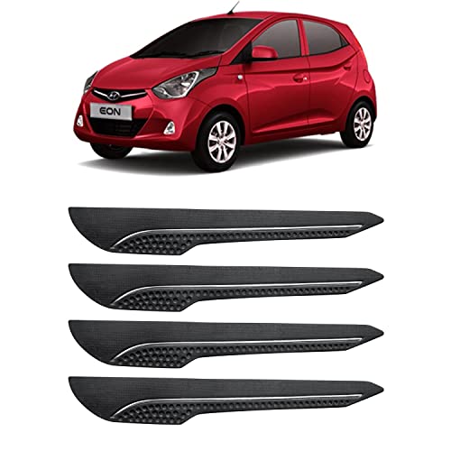Image of AOSIS-Car Bumper Protector /Bumper Guard for Hyundai Eon with Single Chrome Stripe (4-Pcs)