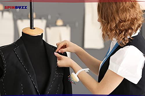 SPINBUZZ Sewing Pins with Glass Heads 500 Pieces - 38 mm Long with 4mm head, Straight for Dressmaking, Quilting, Jewellery & Crafts