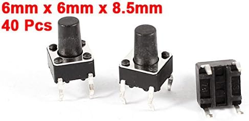 sourcingmap 40 Pcs 6x6x8.5mm Pcb Tactile Tact Push Button Micro Momentary Switch - Image 3