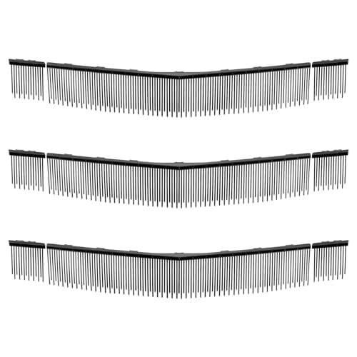 Image of VEVOR 3 Packs Lawn Sweeper Brush Replacement, Compatible with VEVOR 30 in Lawn & Leaf Collector Sweepers, Yard Sweeper Brush Paddle with Durable V-Shaped Bristles for Easy Grass Leaf Cleanup
