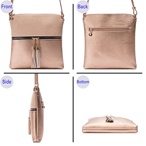 Image of Solene Womens Lightweight Medium Crossbody Purse with Tassel, Perfect Size Crossbody Bags for Daily Use, travel