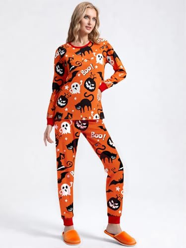 IFFEI Family Matching Halloween Pajamas Sets Long Sleeve 2 Piece Pjs Funny Sleepwear Jammies3