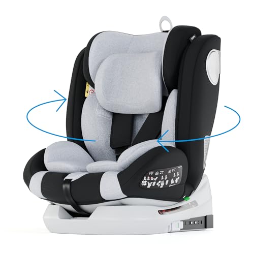 Babify Onboard Silla de Coche Giratoria 360º – Grupos 0/1/2/3 - Reclinable - Contramarcha hasta Grupo 1