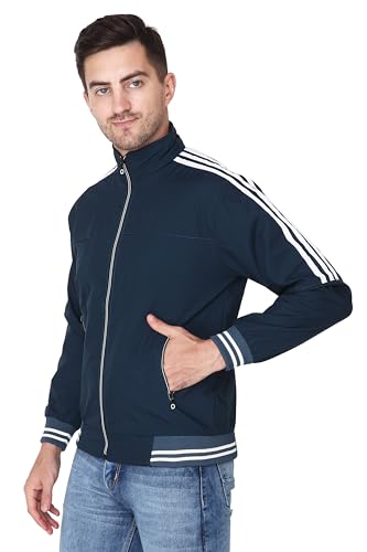 Image of TrapNation Full Sleeve Polyester Full Zip with Pocket Solid Men's Sports Jacket