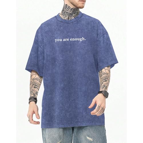 Image of Dear Person Behind Me Shirt You are Enough Tshirts for Men Oversized Inspirational Positive Tees Vintage Graphic Tops