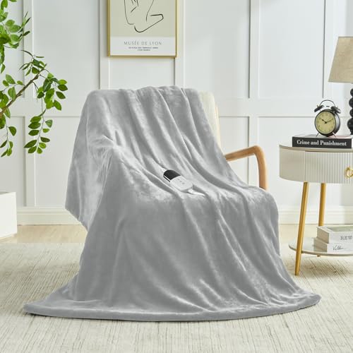 Easthome Heated Blanket Throw Size - 50"x60" Fast Heating Bed