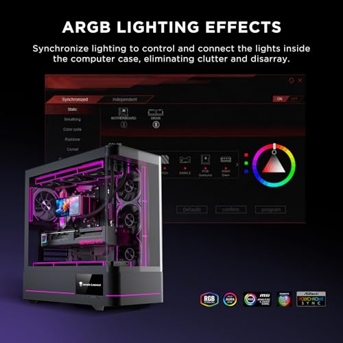 Image of Interstellar V2 RS 120mm Case Fan Infinity Mirror Module Daisy-Chain ARGB Fan Triple Pack Suitable PC Cooling Fans 360mm AIO Cooler(Black)